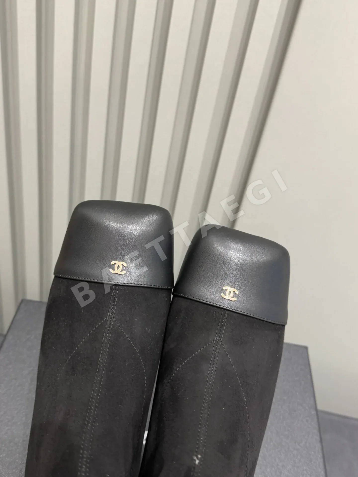 샤넬 부츠 스웨이드 스퀘어 토 상세 이미지 4
