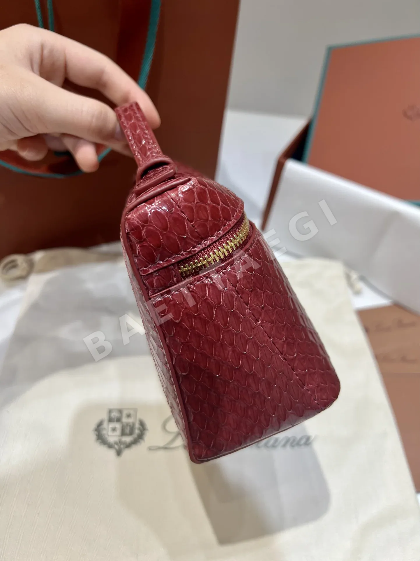 로로피아나 워터스네이크 스킨 크로스바디백 상세 이미지 4