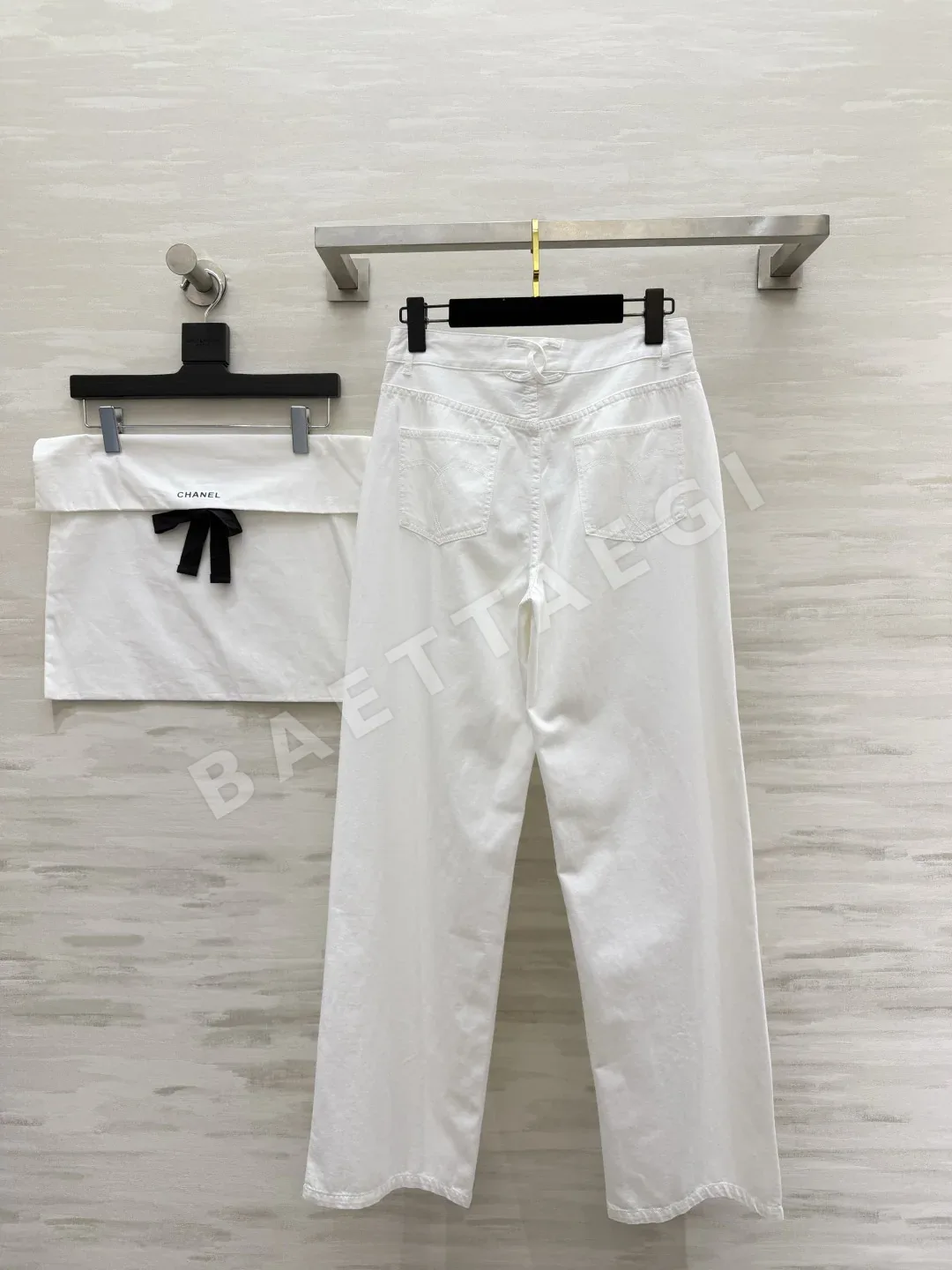 샤넬 스트레이트 레그 여성 바지 상세 이미지 5