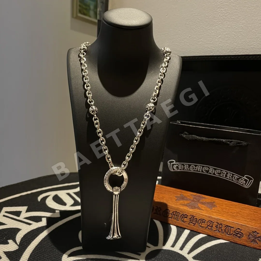 크롬하츠 크로스 플라워 볼 보틀 오프너 펜던트 목걸이 125608