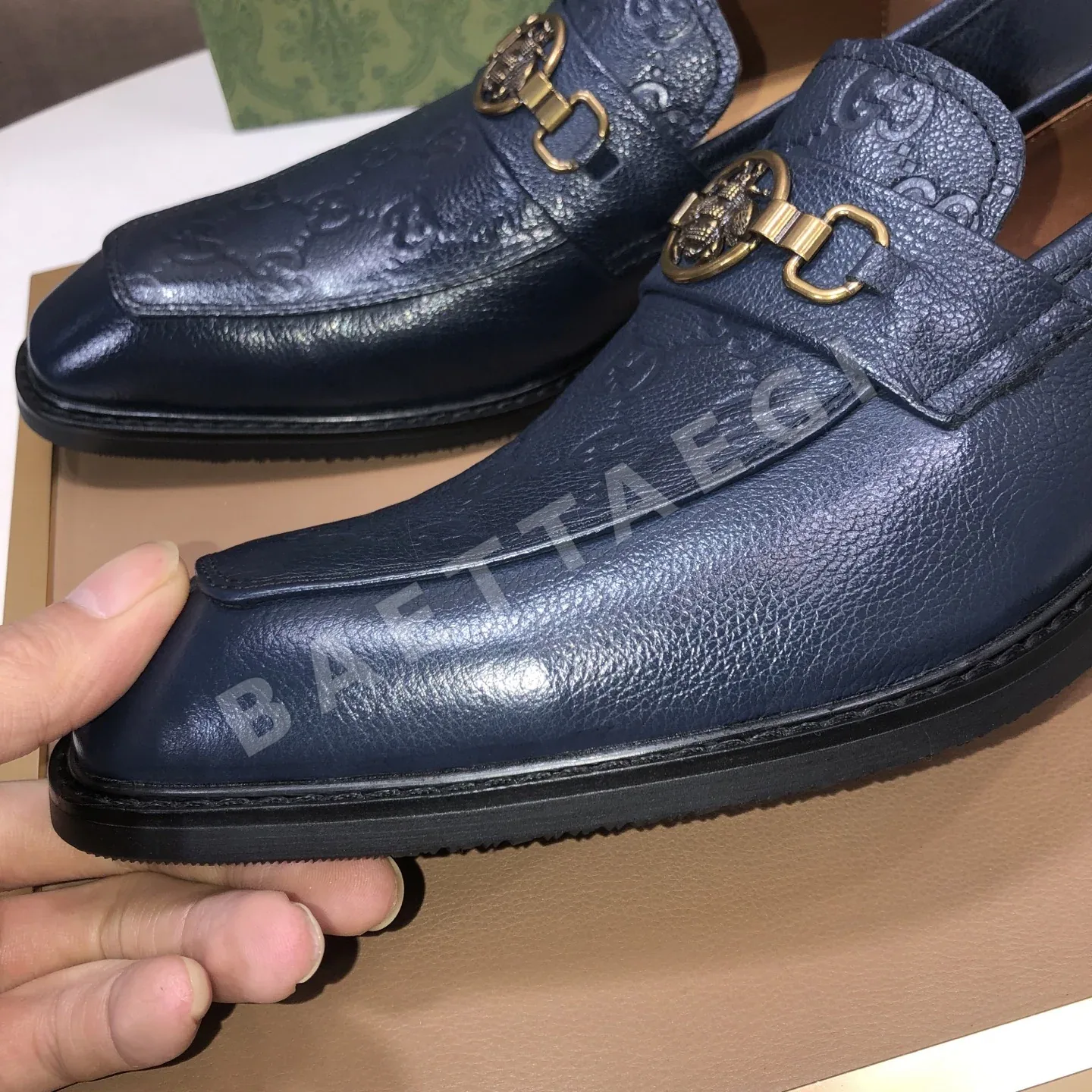 구찌 가죽 플랫 남성 신발 상세 이미지 7
