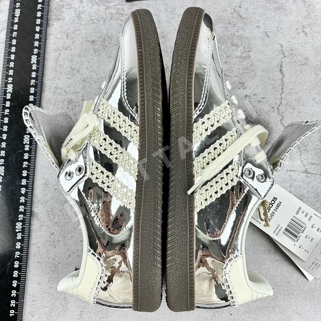 아디다스 [GOD] 삼바 IG8181 200850 Adidas Samba Wales Bonner Silver 상세 이미지 4