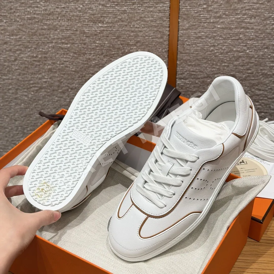 에르메스 매치 스니커즈 white goatskin 고트스킨 소재 상세 이미지 5