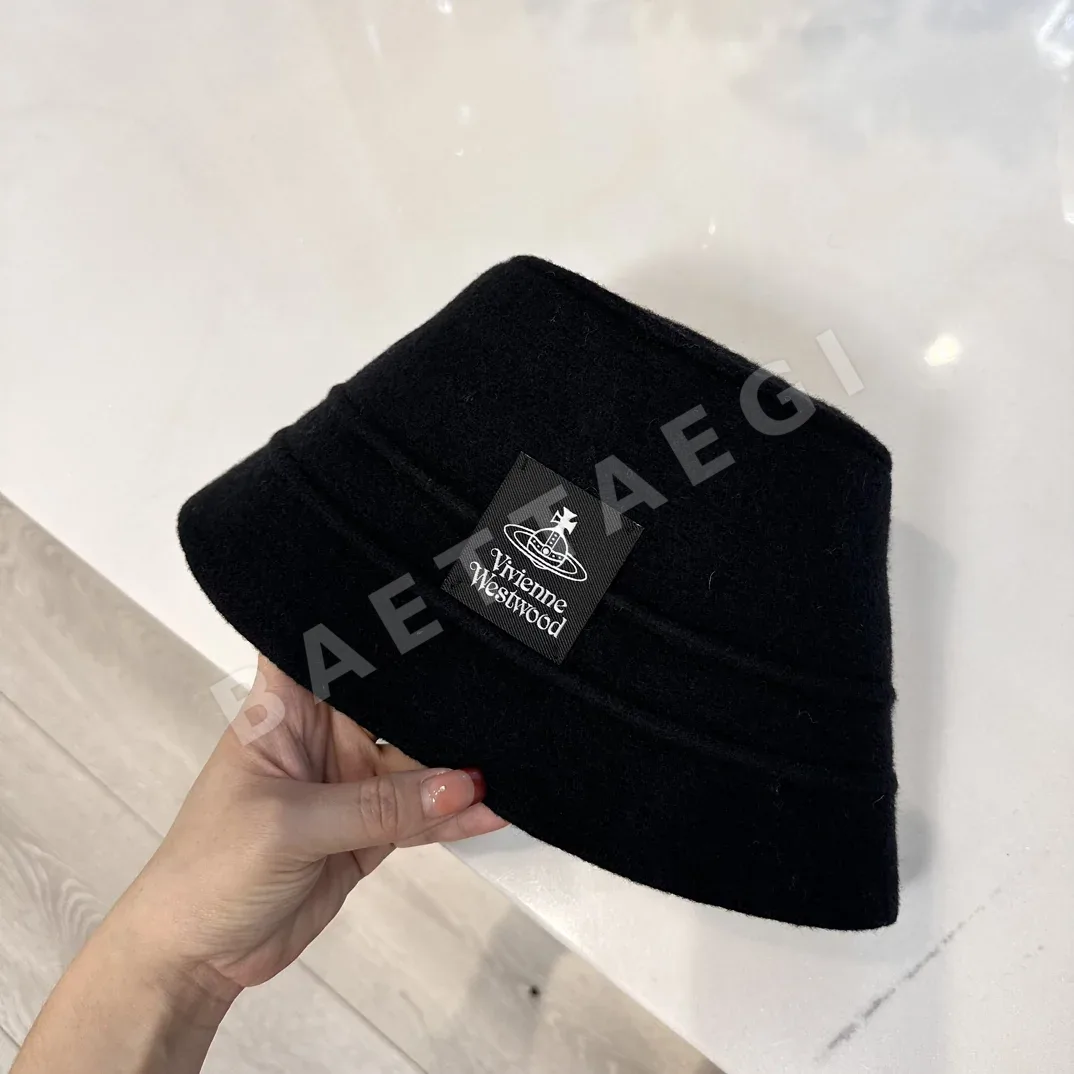 비비안웨스트우드 울 플랫 탑 버킷햇 상세 이미지 5