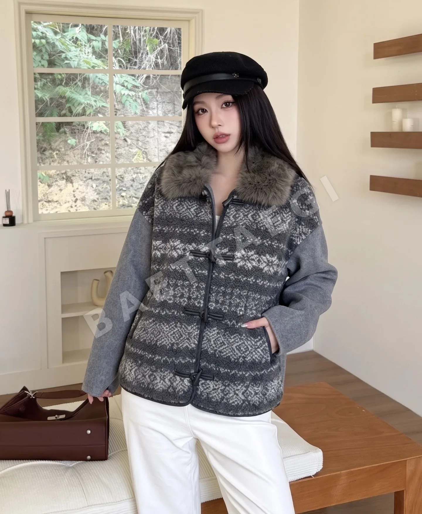 브루넬로쿠치넬리 램스울 더블페이스 여유핏 자켓 상세 이미지 1