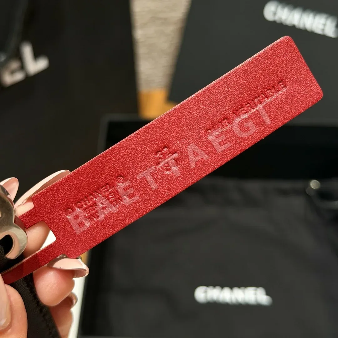 샤넬 더블 C 메탈 장식 리버서블 카프스킨 벨트 상세 이미지 7