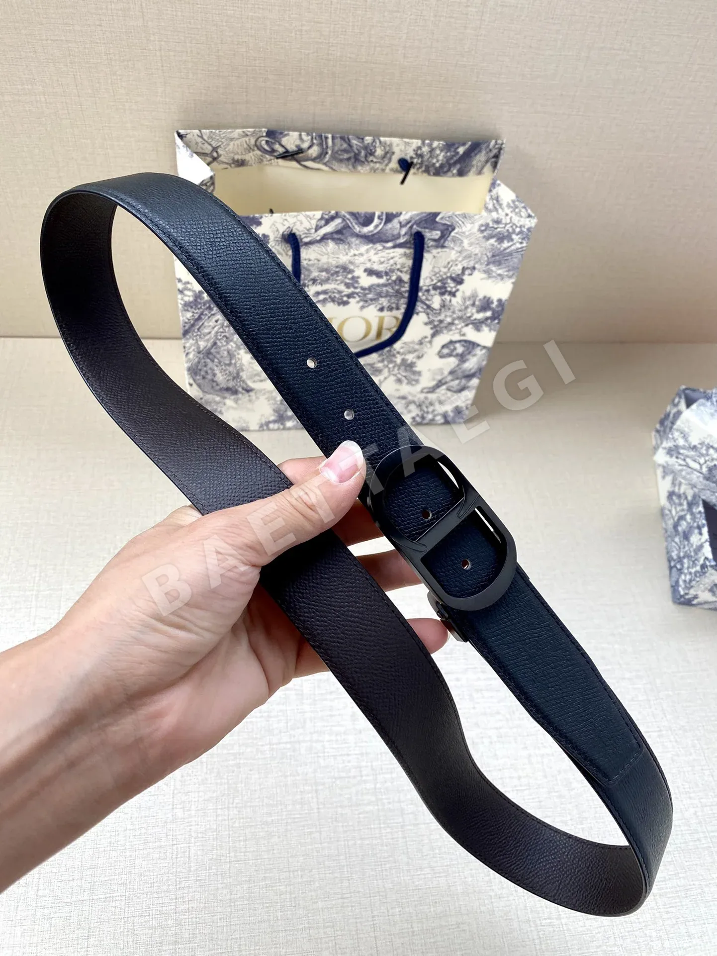 디올 CD 버클 소가죽 벨트 상세 이미지 6