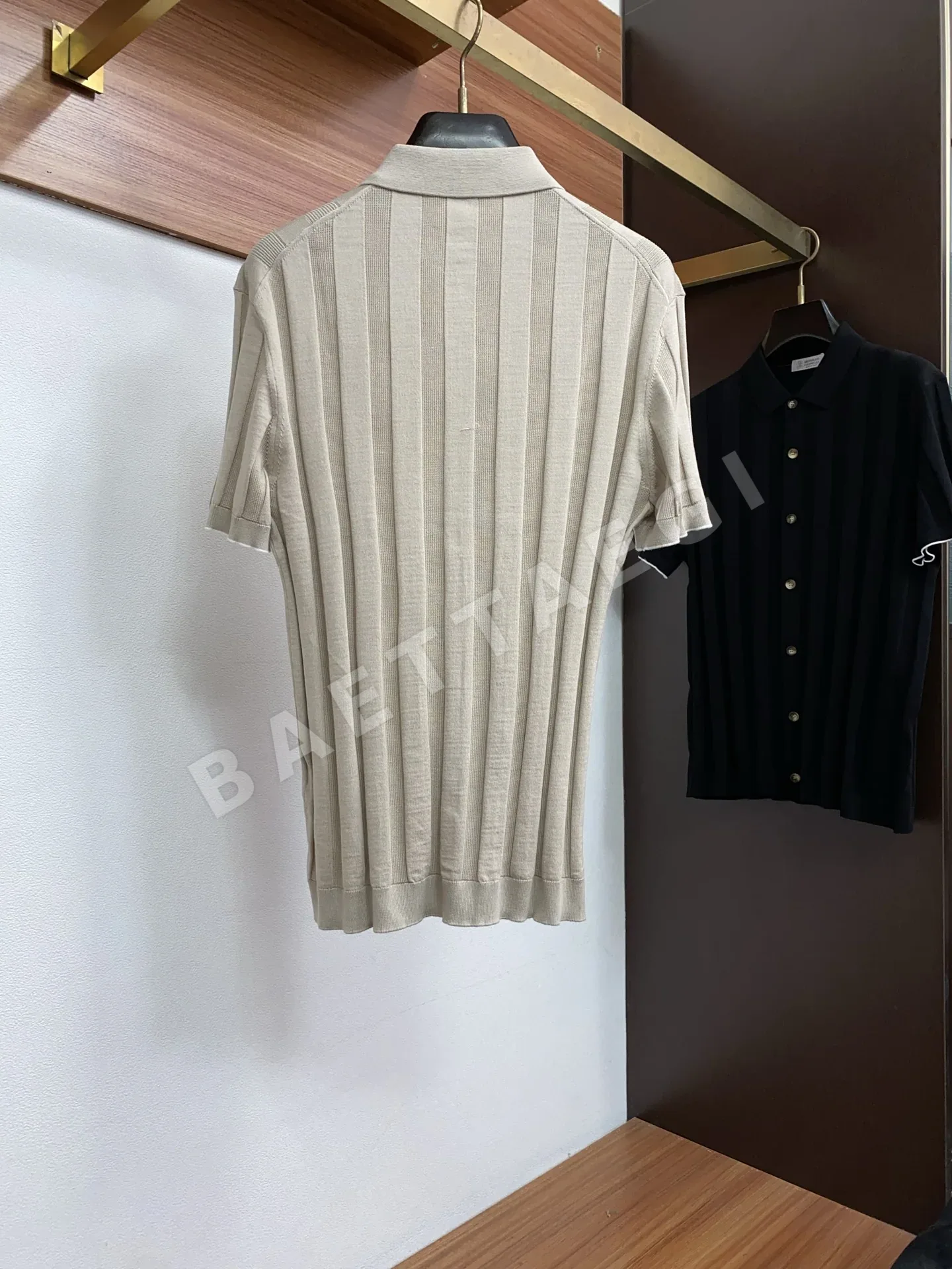 브루넬로쿠치넬리 남성 코튼 카라 반팔 니트 티셔츠 상세 이미지 10
