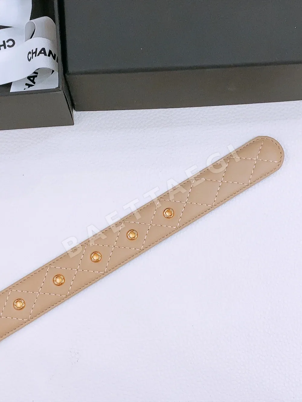 샤넬 램스킨 골드 더블 C 버클 벨트 상세 이미지 6
