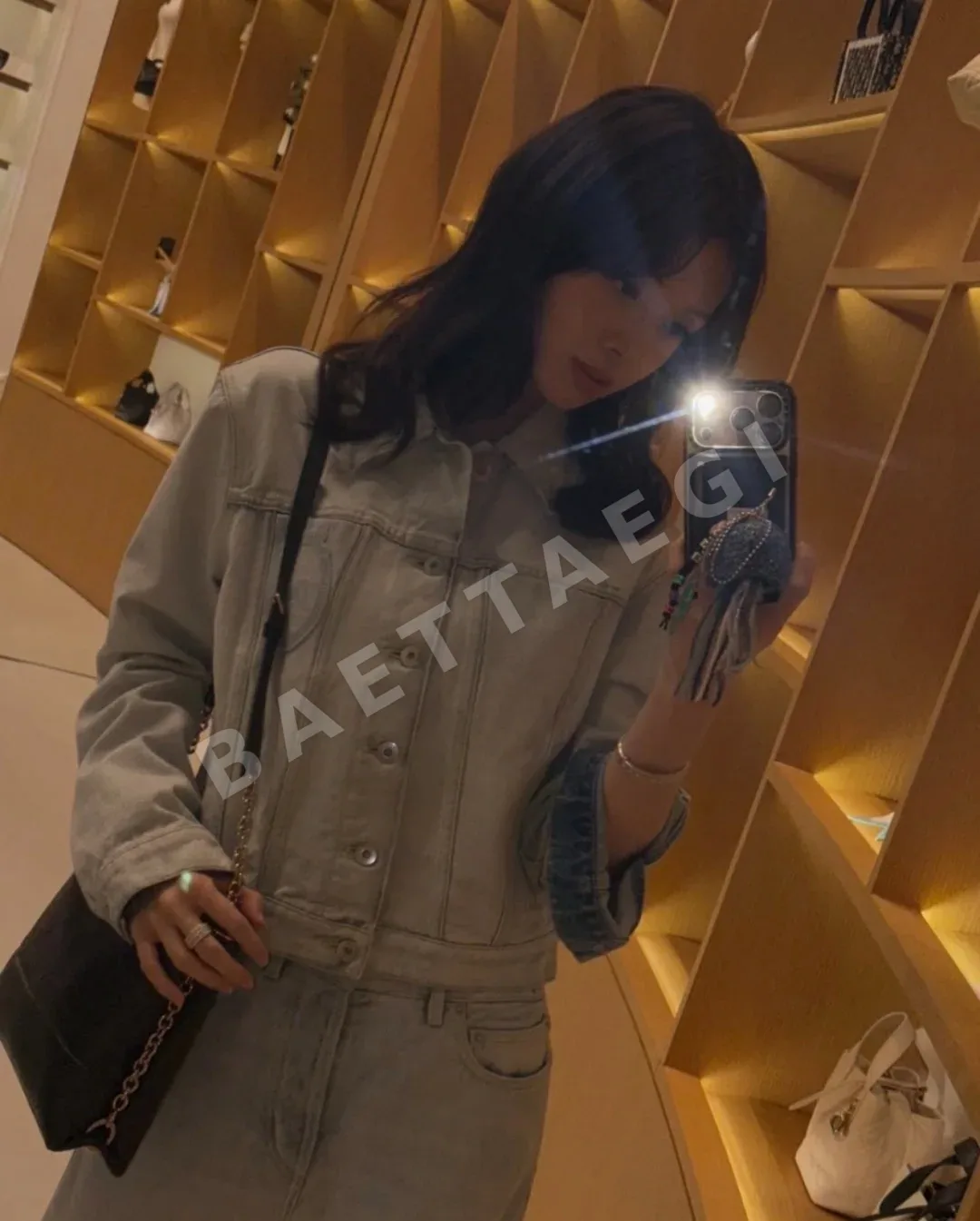 디올 로고 자수 라펠 데님 자켓 상세 이미지 9