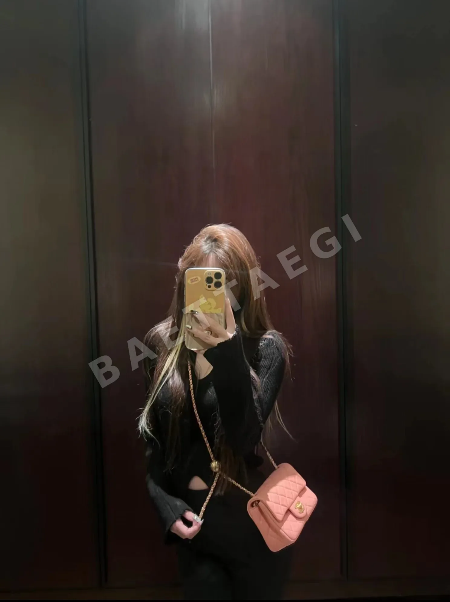 샤넬 23K 빈티지 로즈 핑크 미니 가방 상세 이미지 4