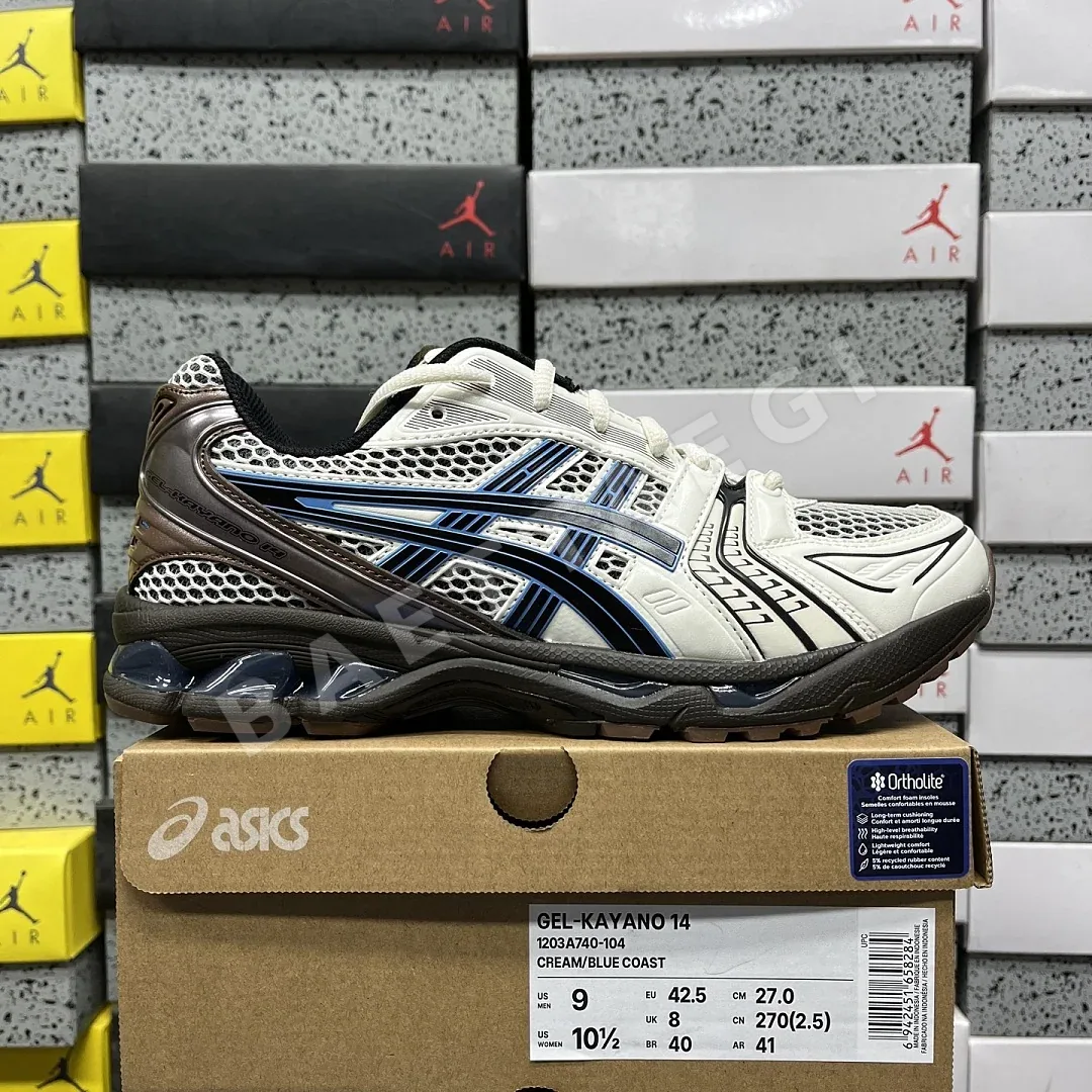 아식스 [ZC] 젤 카야노 14 1203A740-104 200615 Asics Gel-Kayano 14 Cream Blue Coast