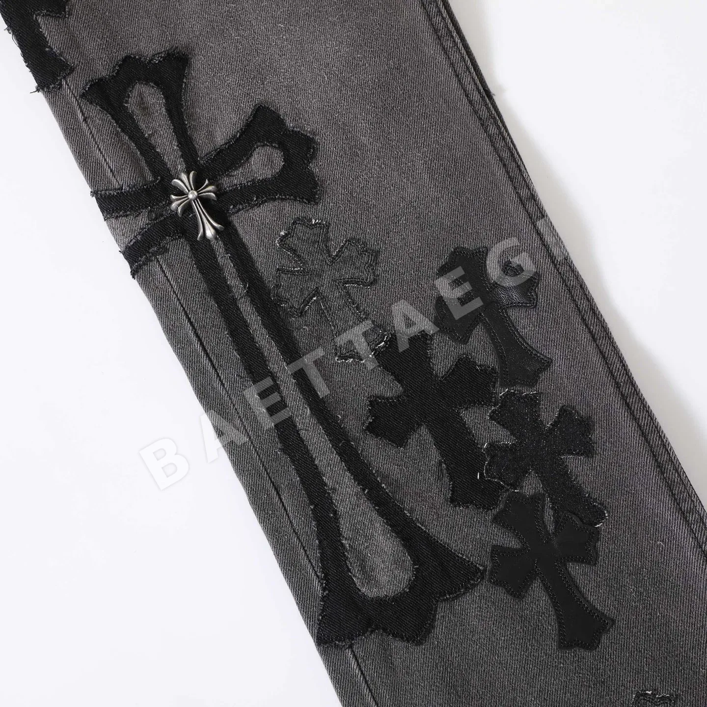 크롬하츠 그레이 데님 여성 바지 상세 이미지 7