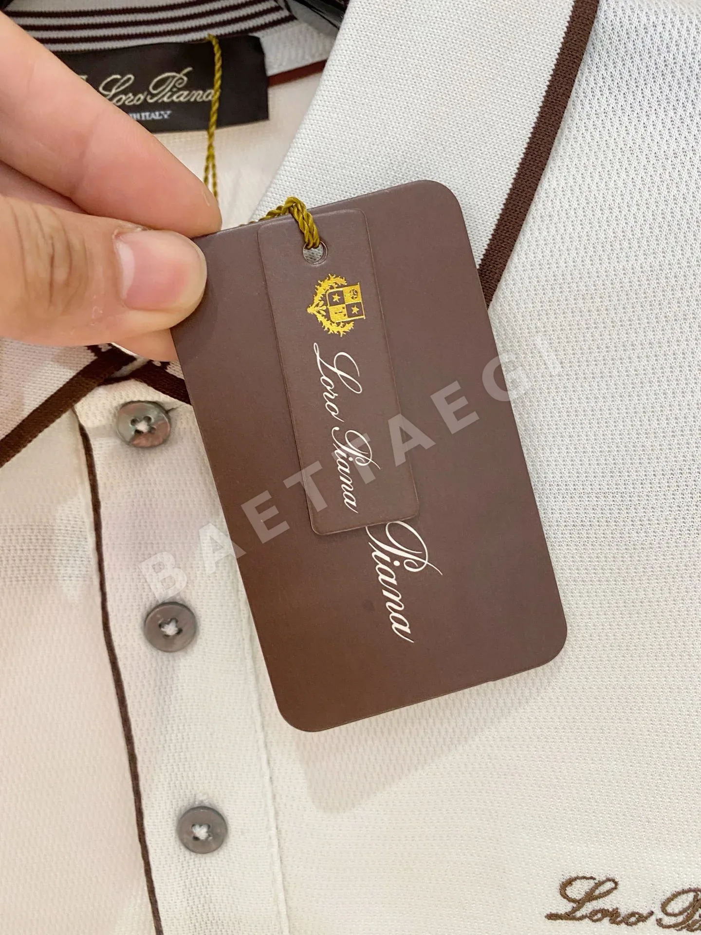 로로피아나 남성 린넨 반팔 티셔츠 상세 이미지 6