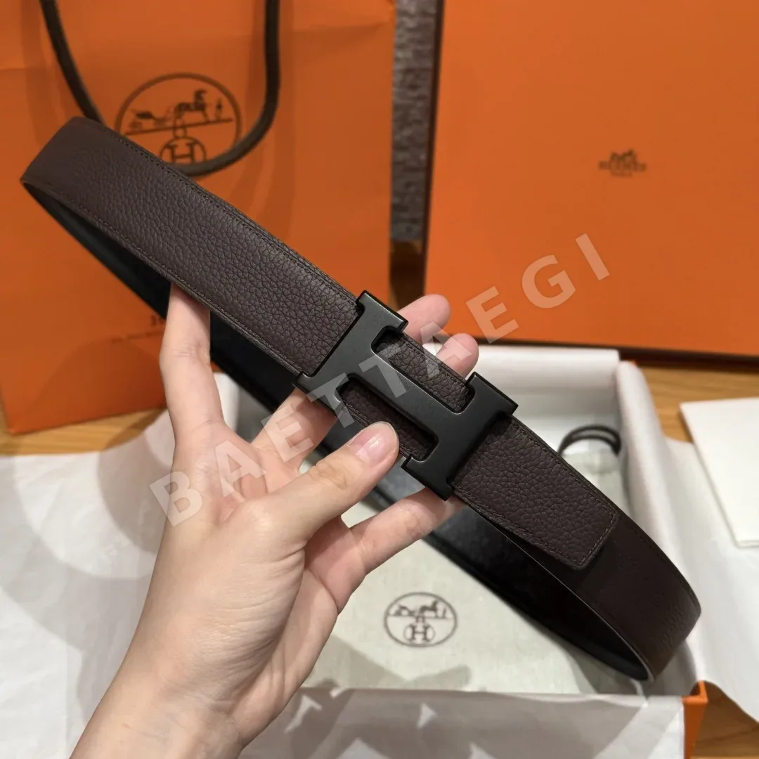 에르메스 리버시블 메탈 버클 남성 벨트 상세 이미지 5