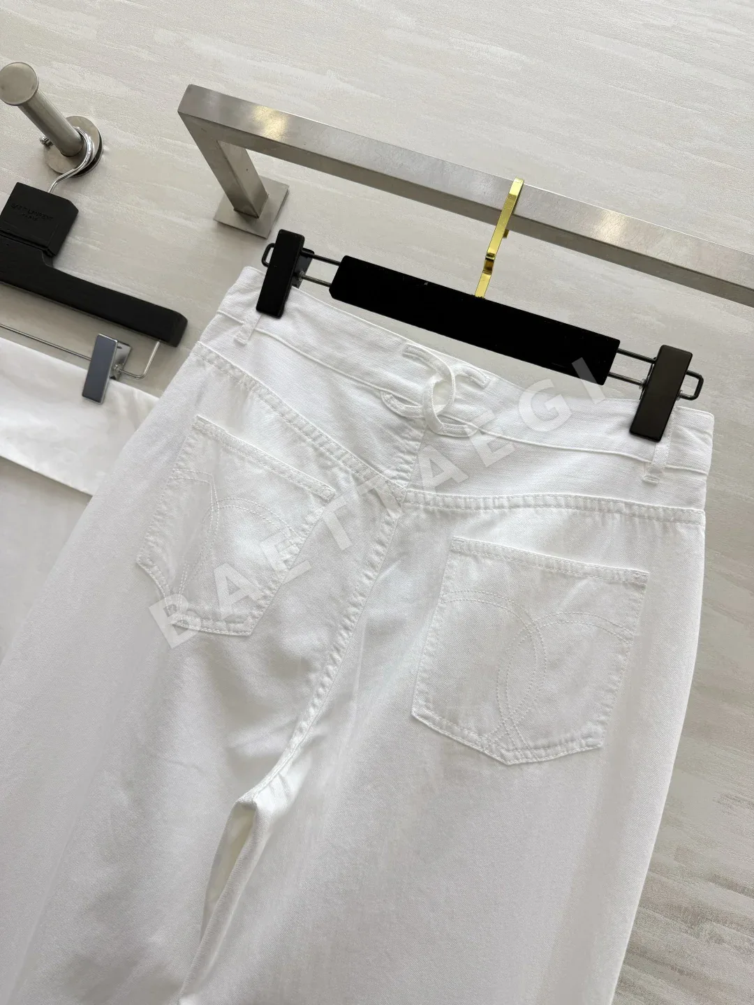 샤넬 스트레이트 레그 여성 바지 상세 이미지 9
