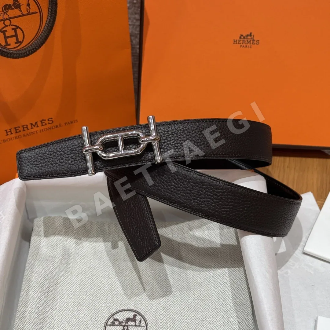 에르메스 팔라듐 도금 H 버클 리버시블 가죽 벨트 상세 이미지 2