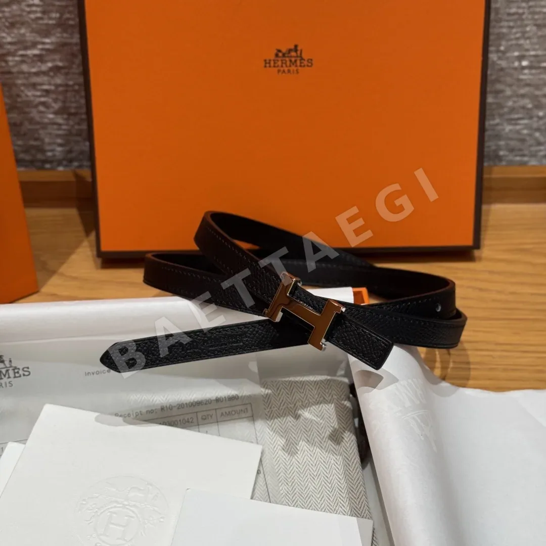 에르메스 미니 H 버클 양면 가죽 벨트 상세 이미지 1