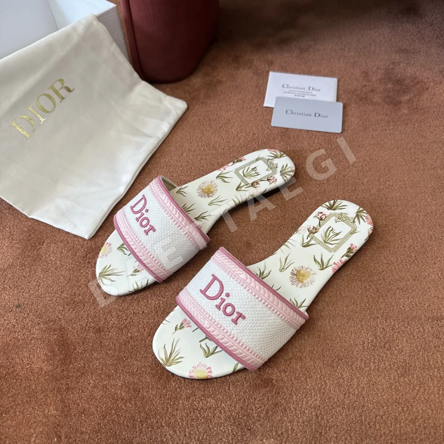 디올 디웨이 뮬 캔버스 로고 컴퓨터 자수 상세 이미지 2
