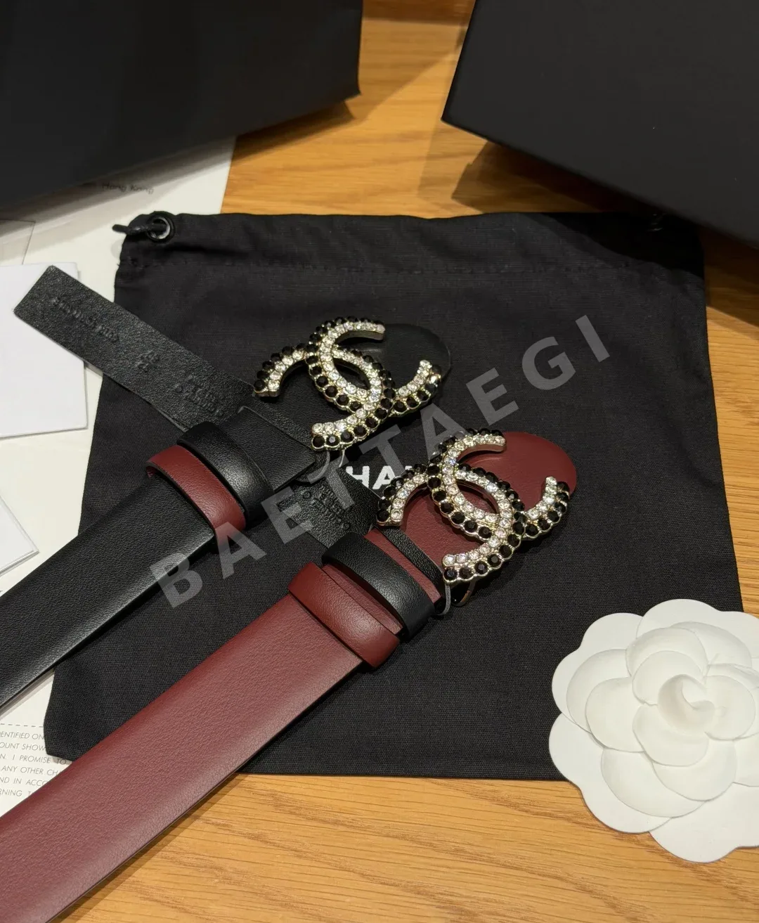 샤넬 리버서블 카프스킨 버클 벨트 30mm 상세 이미지 2