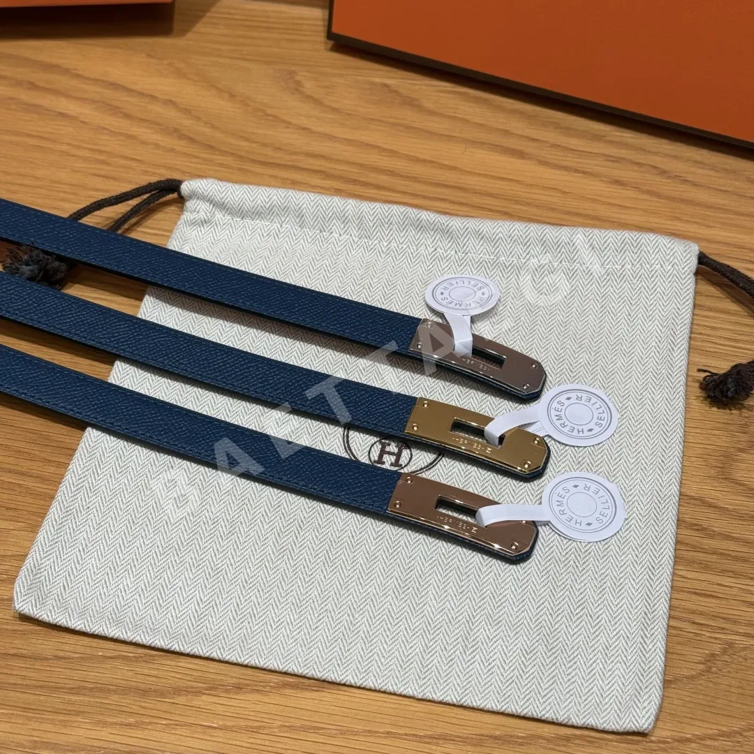 에르메스 켈리 팔라듐 버클 헌터 가죽 벨트 상세 이미지 5