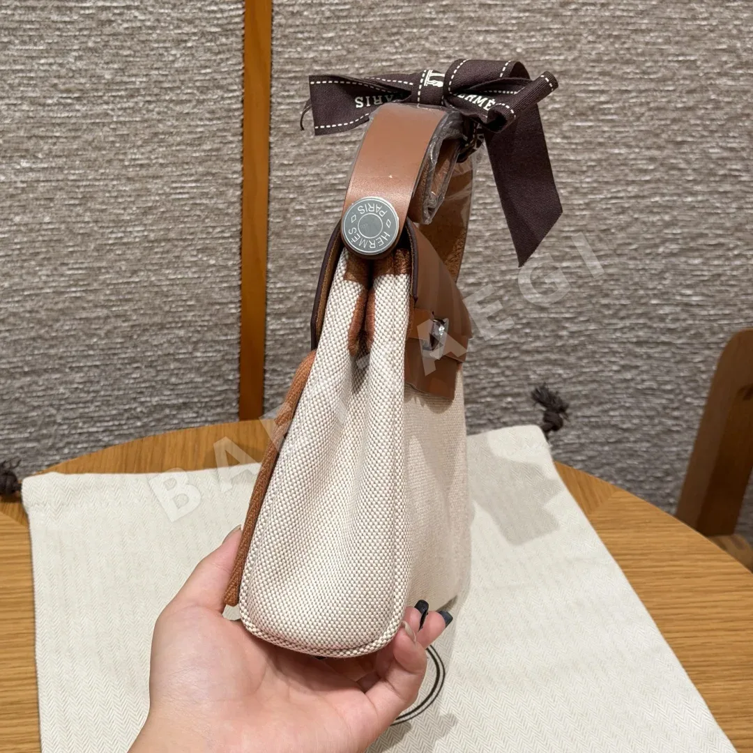 에르메스 미니 하버 가방 캔버스 가죽 상세 이미지 2