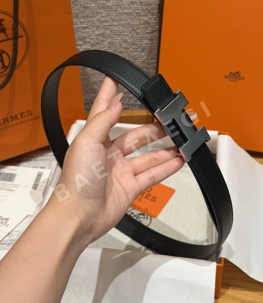 에르메스 미니 콘스탄스 H 버클 양면 가죽 벨트 상세 이미지 3