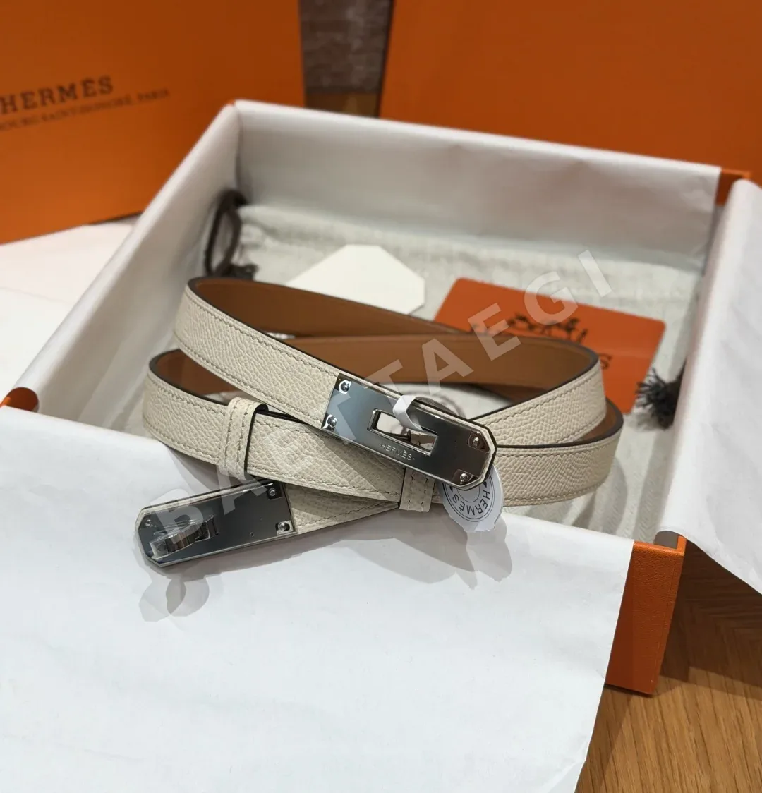 에르메스 켈리 팔라듐 버클 헌터 가죽 벨트 177625
