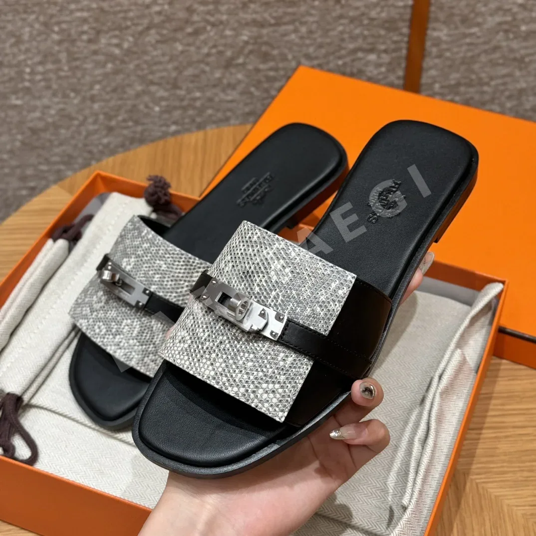 에르메스 줄리아 샌들 블랙 도마뱀 가죽 상세 이미지 5