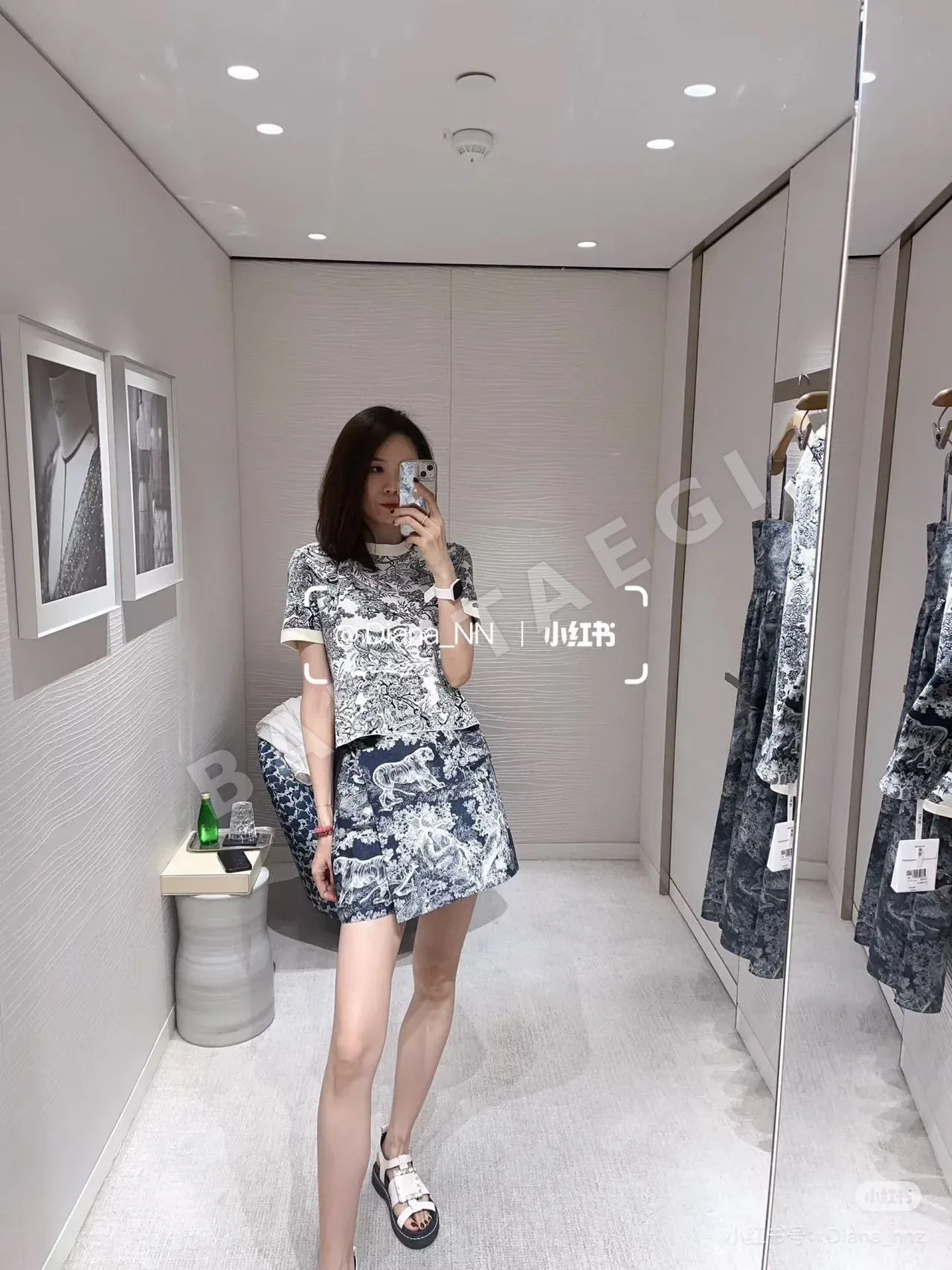 디올 자카드 여성 스커트 상세 이미지 9