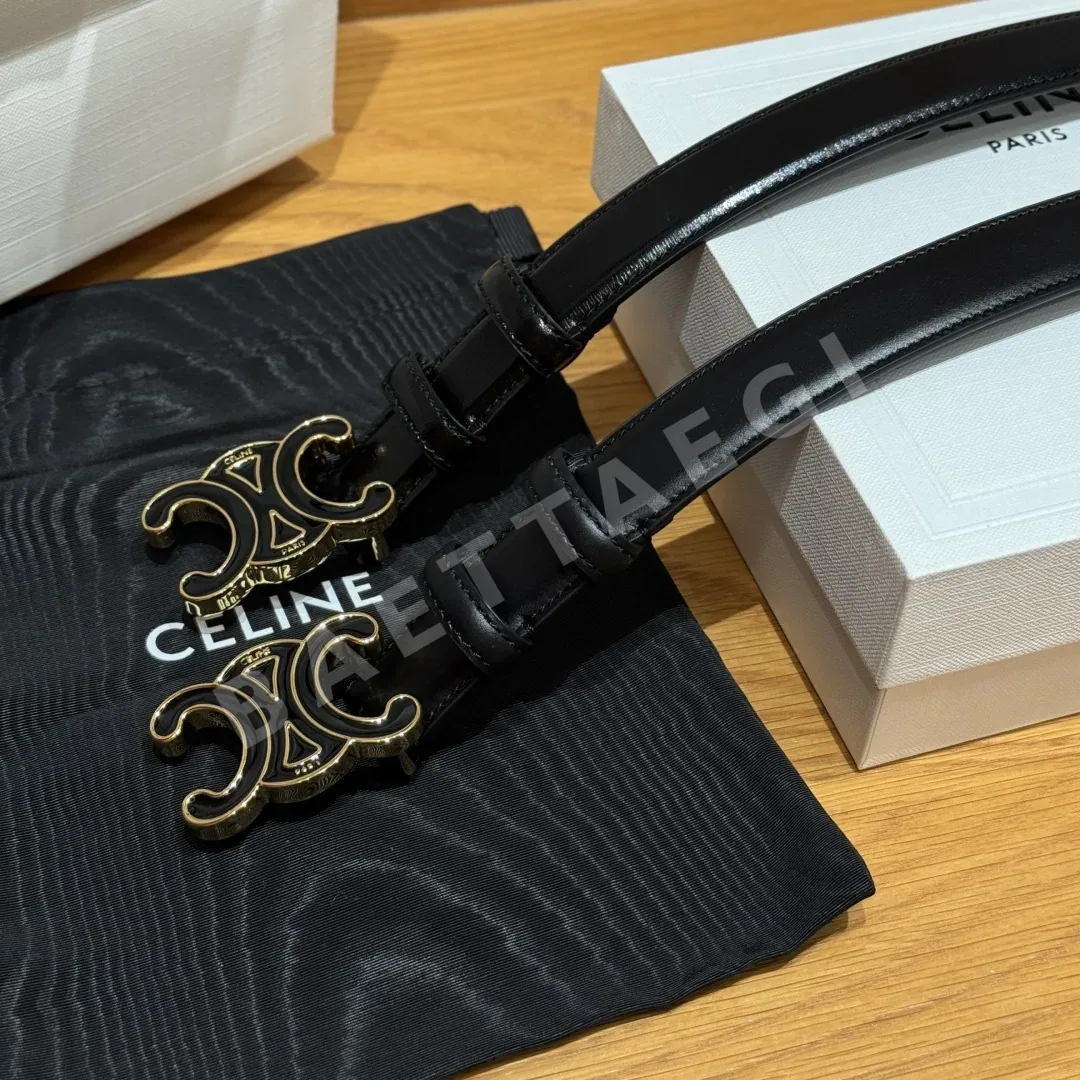 셀린느 트라이엄프 미디엄 25mm 가죽 벨트 상세 이미지 4