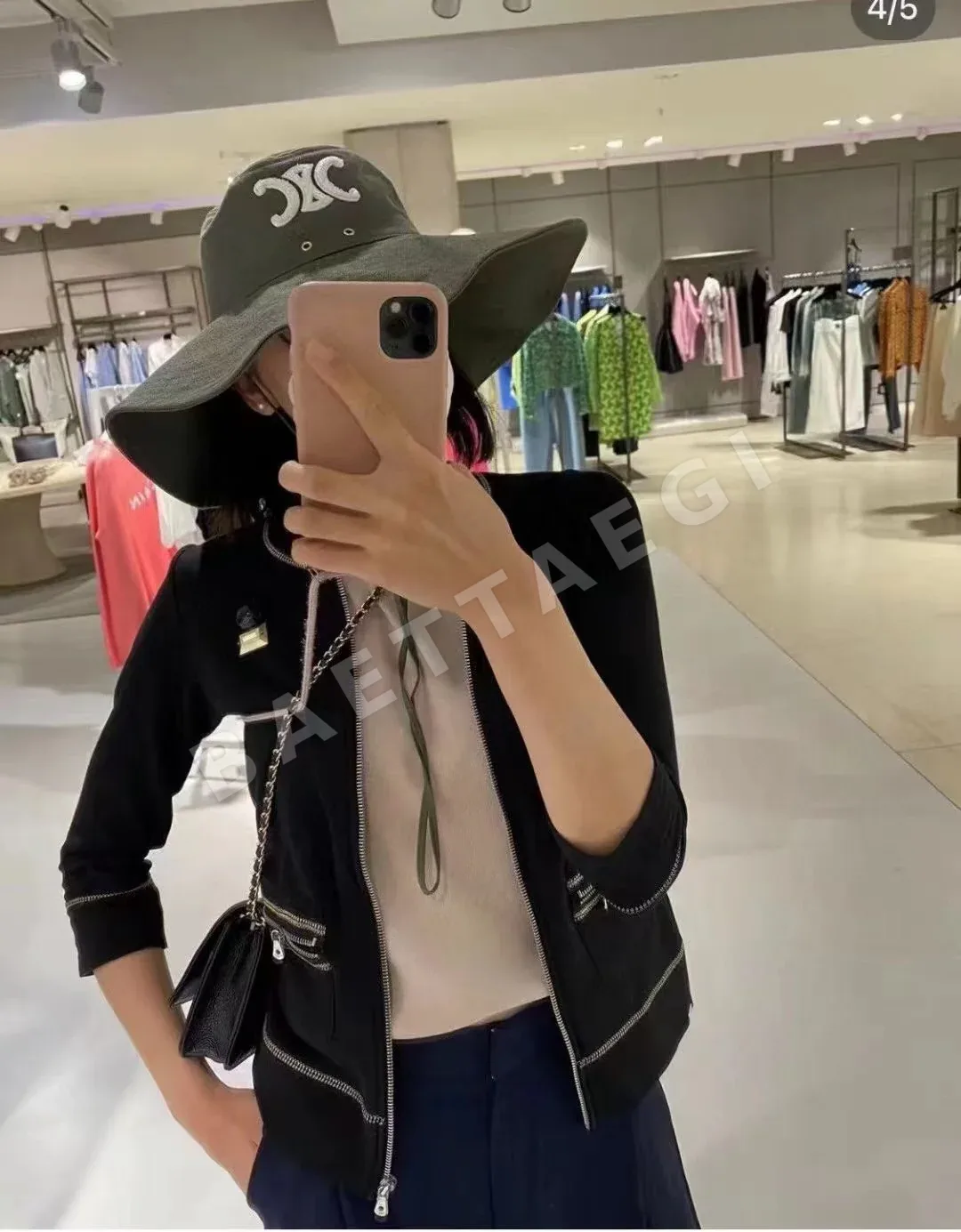 셀린느 챙 넓은 버킷 햇 모자 상세 이미지 8
