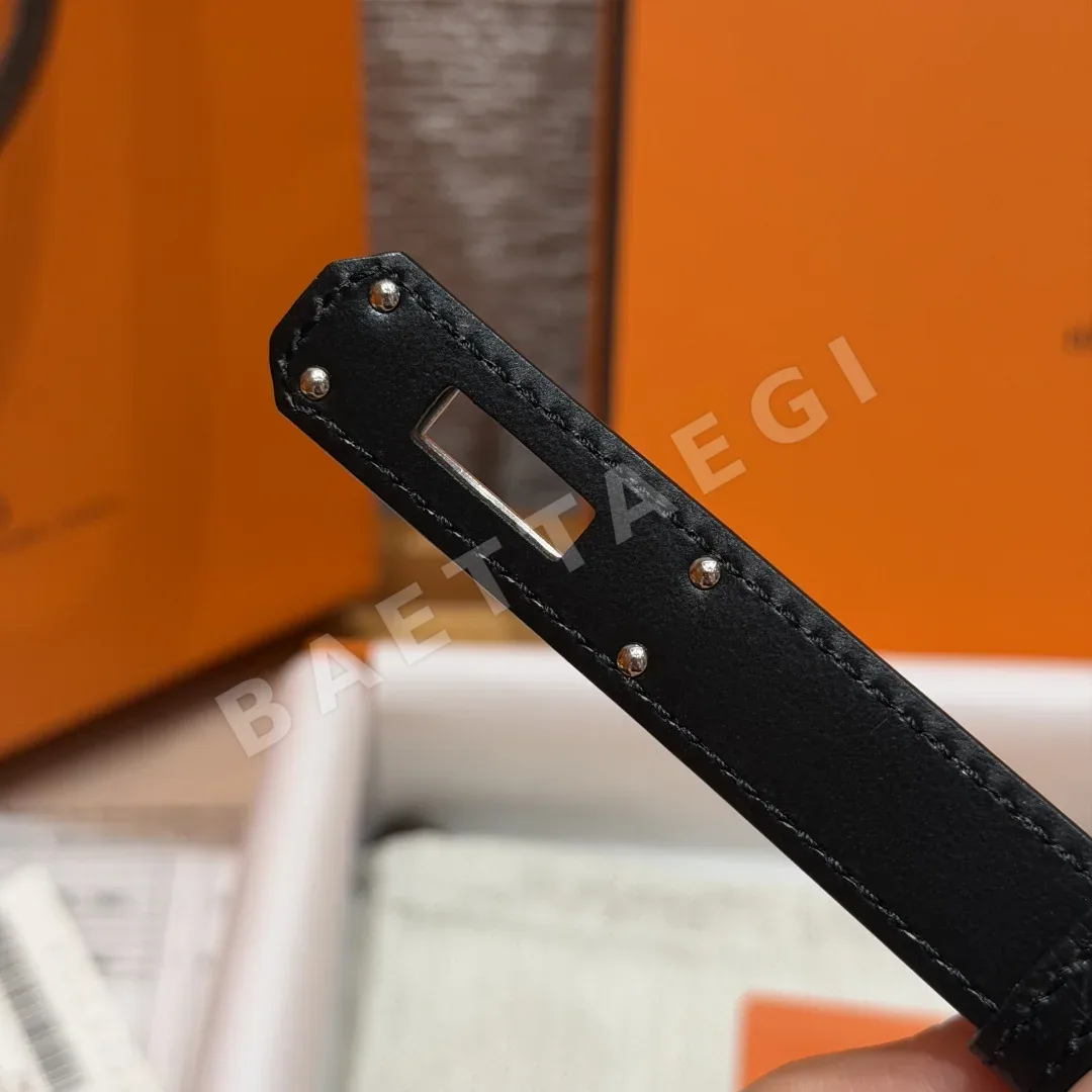 에르메스 켈리 버클 18mm 크로커다일 가죽 벨트 상세 이미지 8