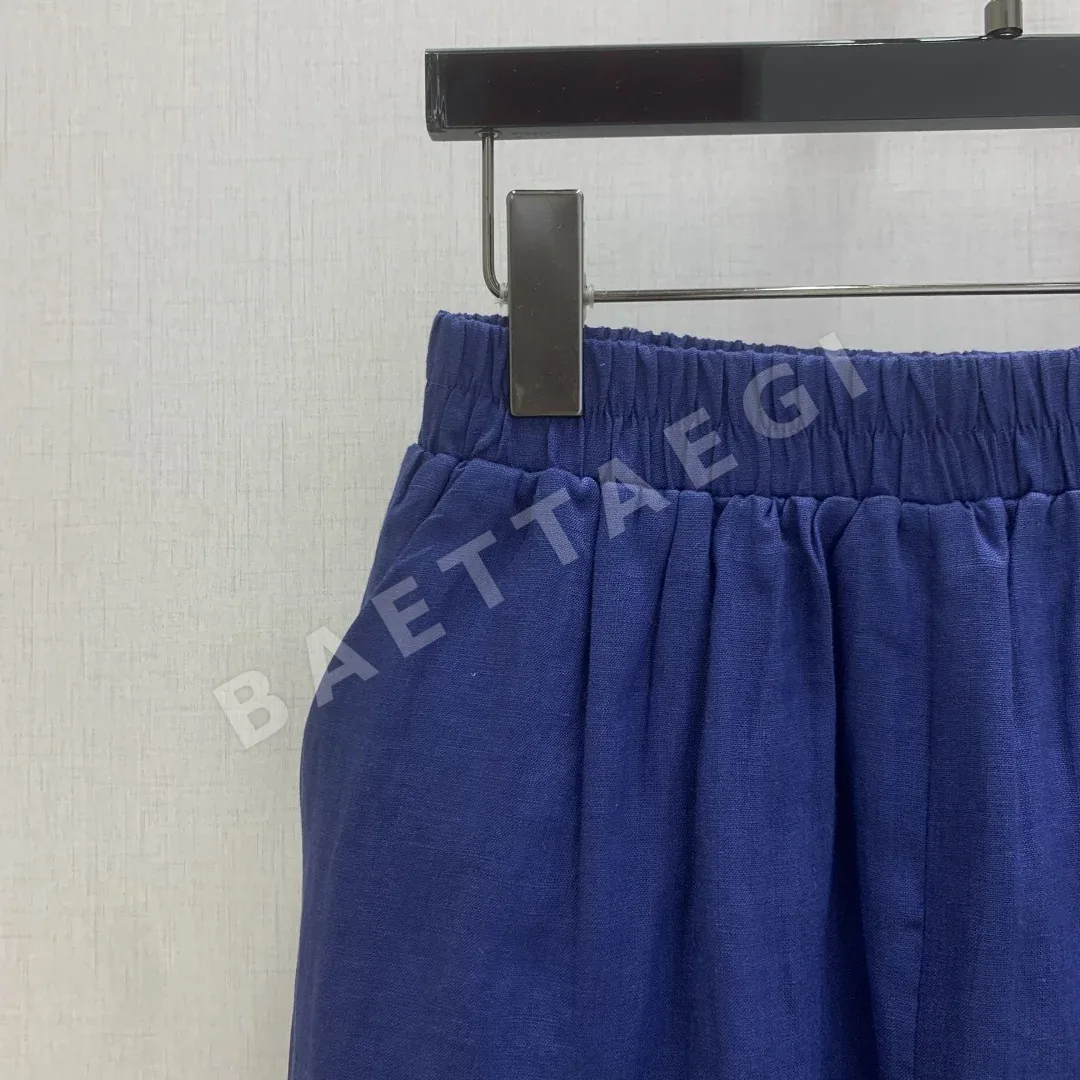 폴로 린넨 허리밴드 여성 반바지 상세 이미지 2