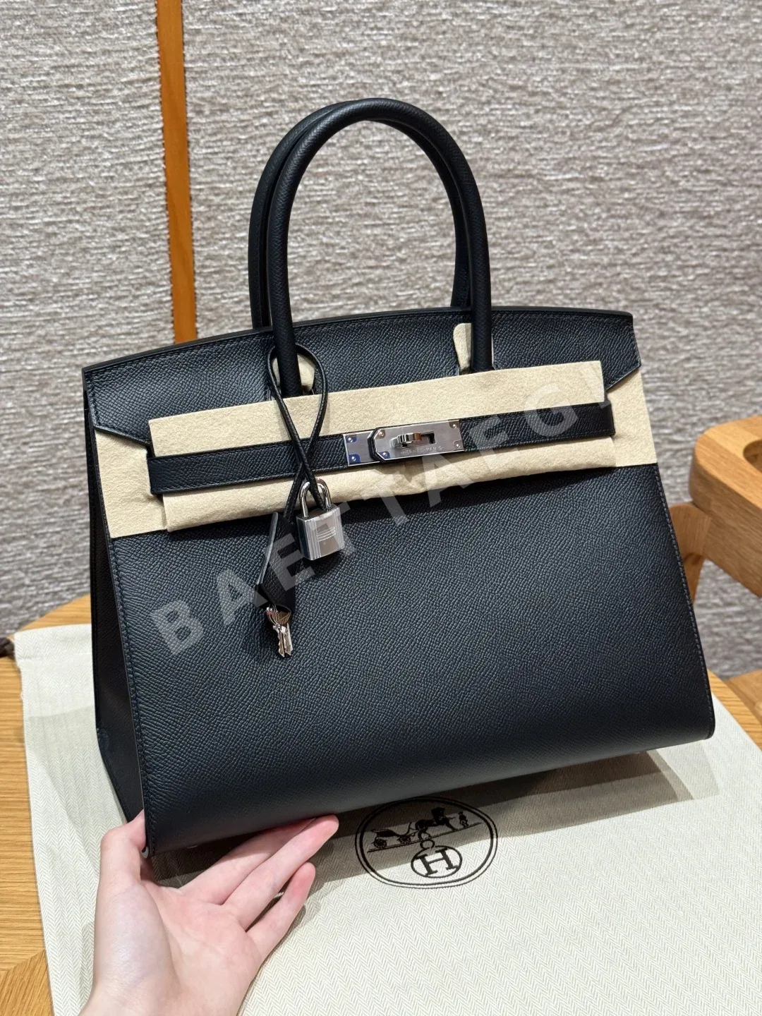 에르메스 버킨 30 cm 블랙 가방 144396