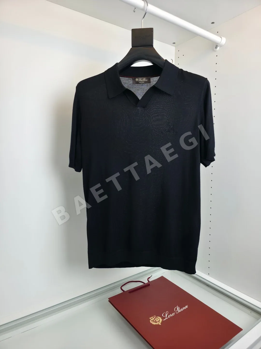 로로피아나 남성 실크 혼방 반팔 셔츠 65771