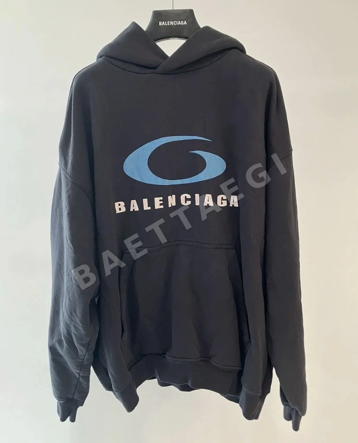 발렌시아가 파란색 후드티 19089 Balenciaga Hoodie