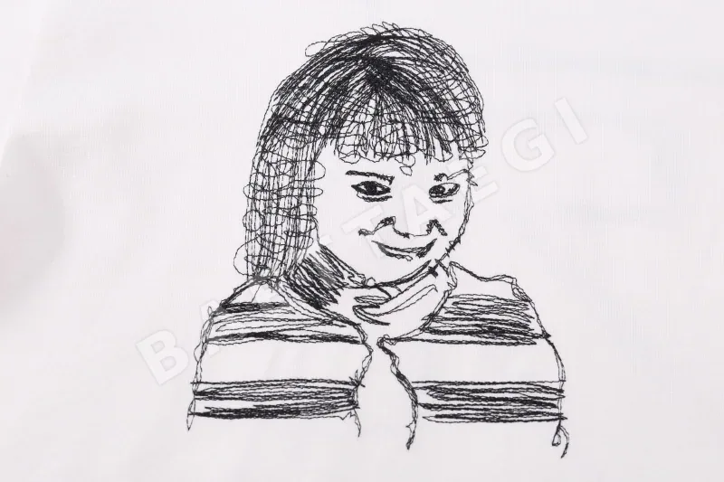 오프화이트 자수 남성 반팔 티셔츠 OF 상세 이미지 6