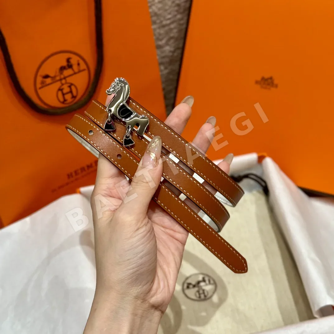 에르메스 포니 버클 가죽 양면 벨트 상세 이미지 2