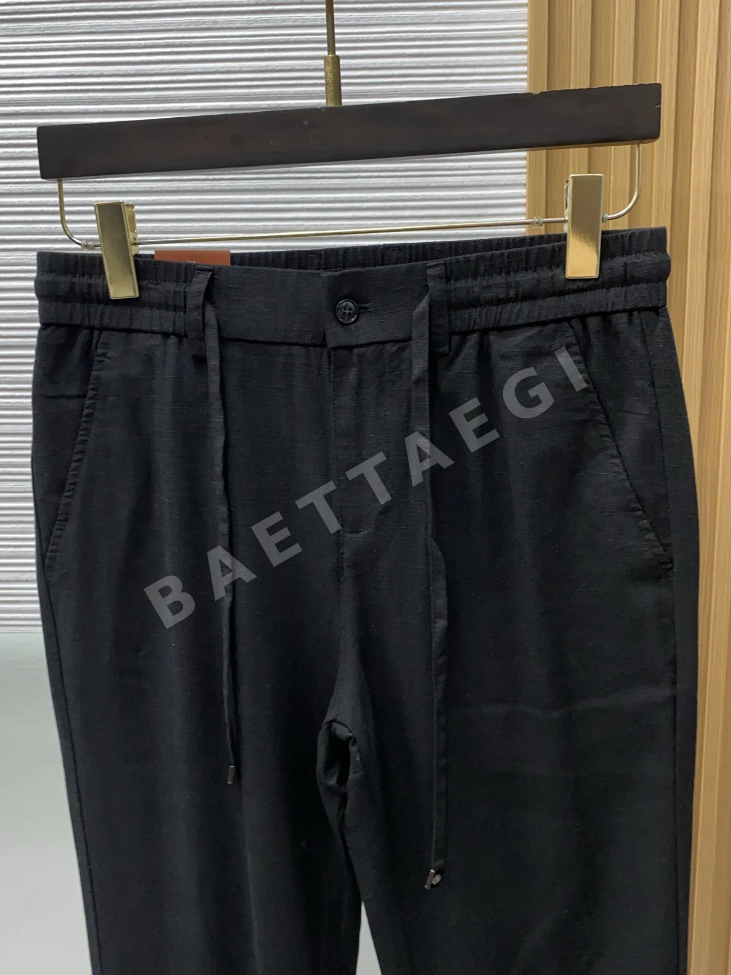 로로피아나 린넨 코튼 혼방 남성 바지 상세 이미지 3