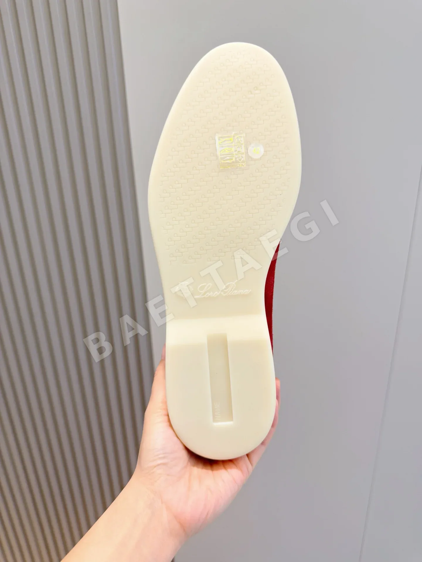 로로피아나 천연 스웨이드 수제화 남성 신발 4454 상세 이미지 9