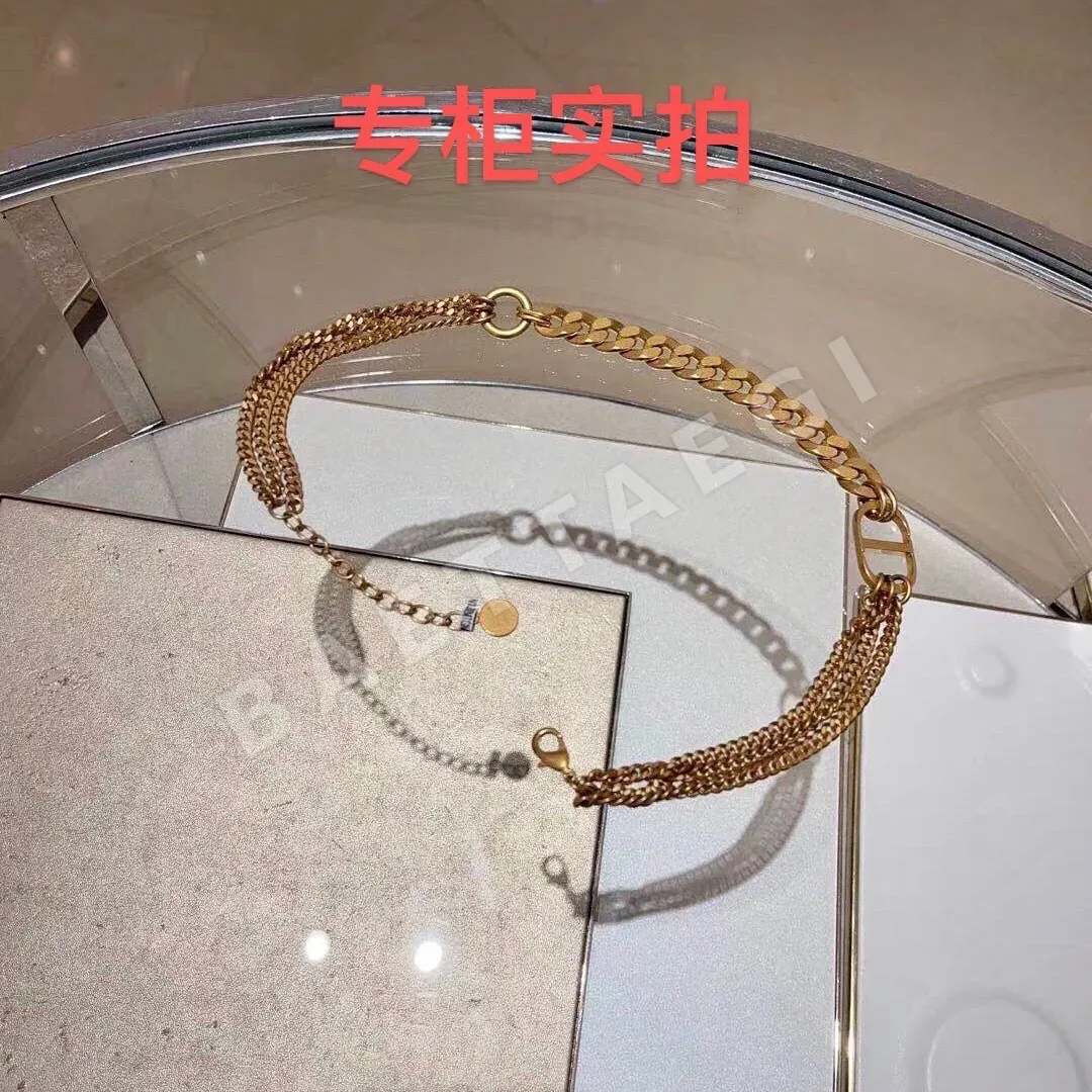 디올 CD 체인 레터 목걸이 60832