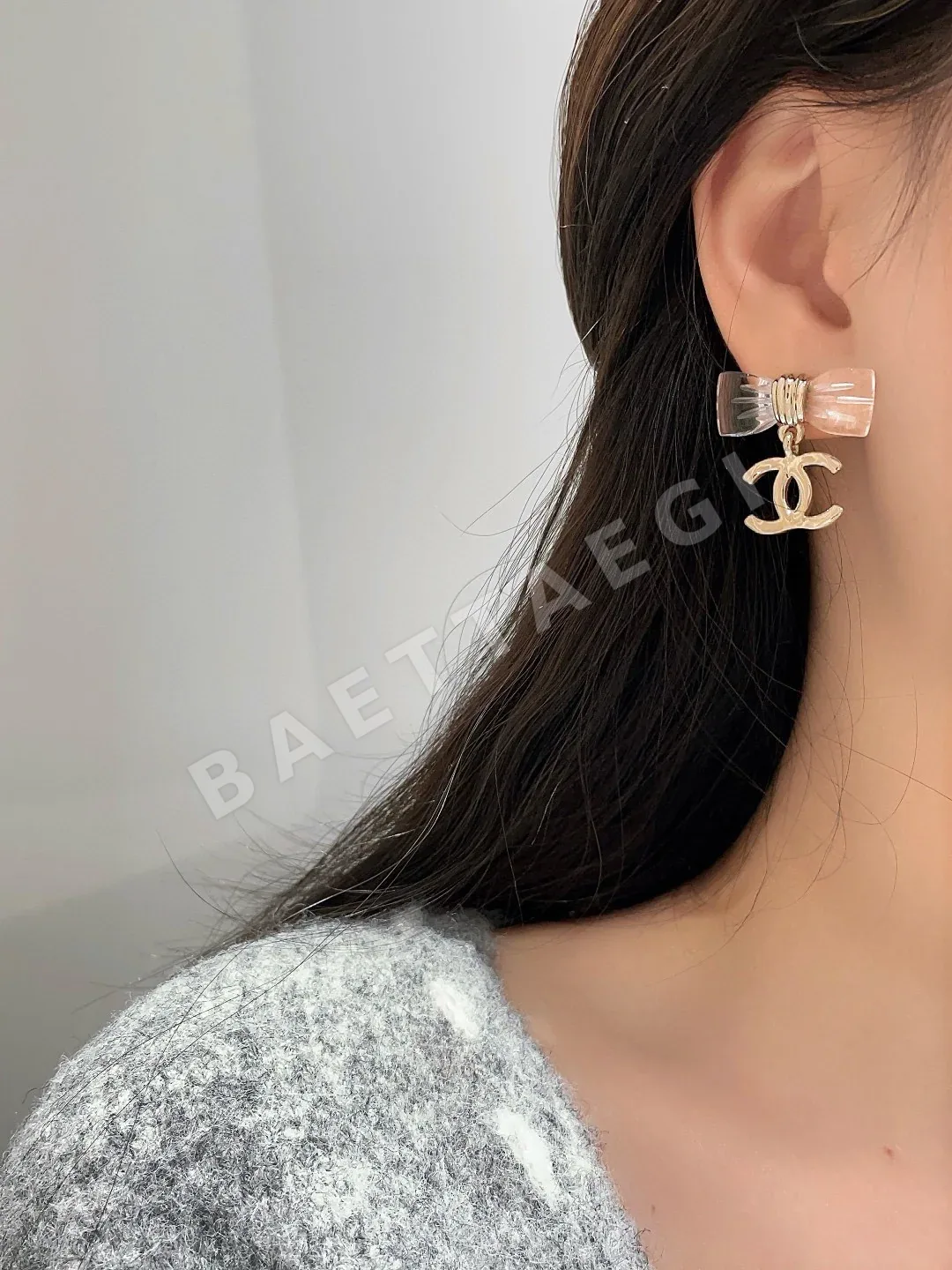 샤넬 리본 더블 C 귀걸이 상세 이미지 8