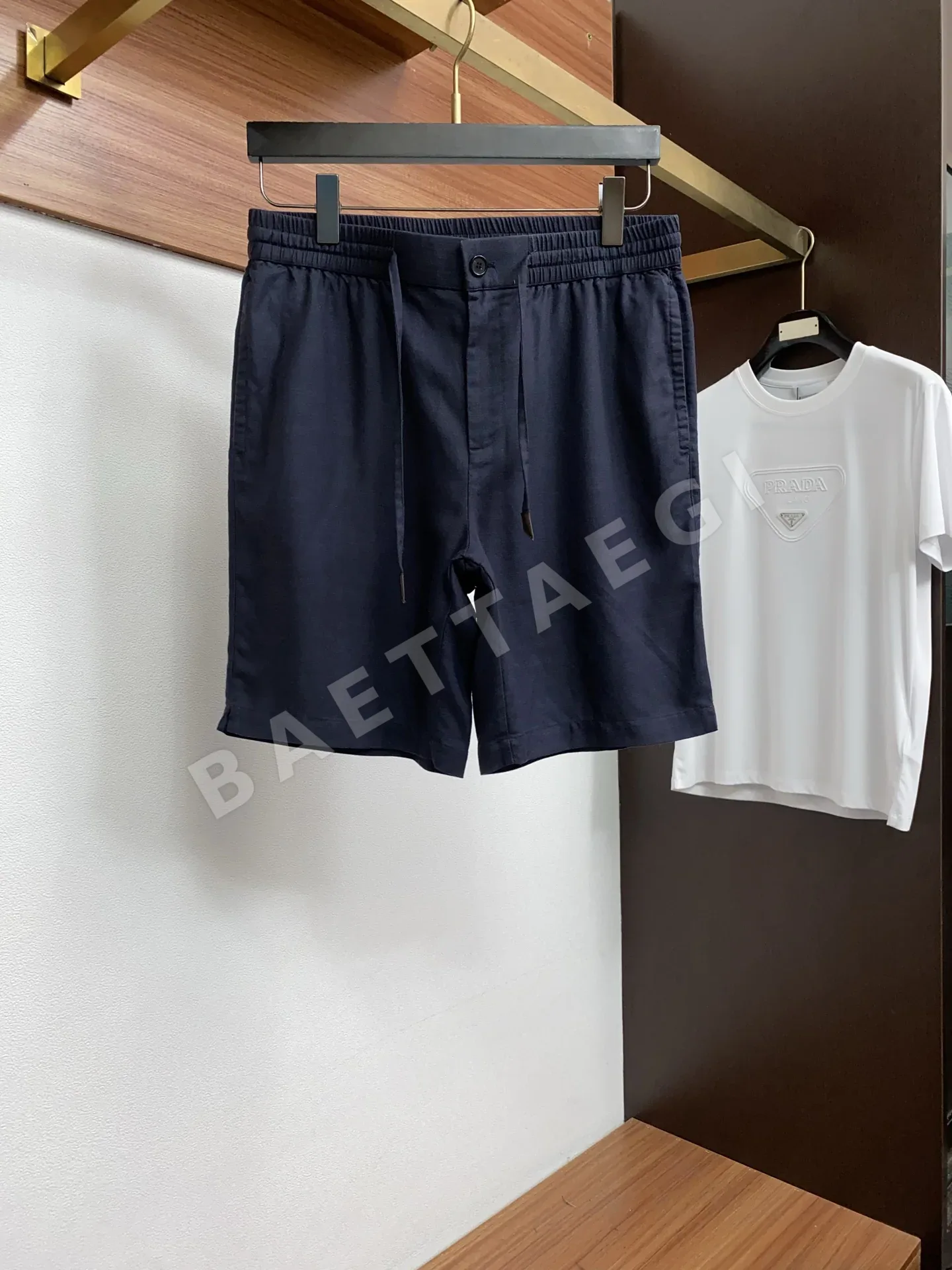 로로피아나 남성 린넨 반바지 상세 이미지 1
