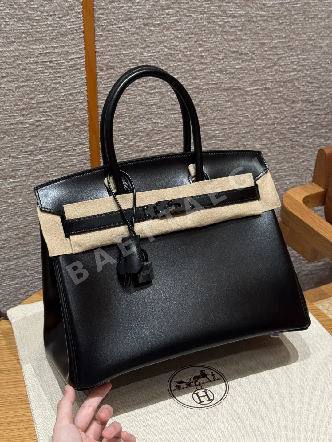 에르메스 버킨 30 블랙 가방 144420