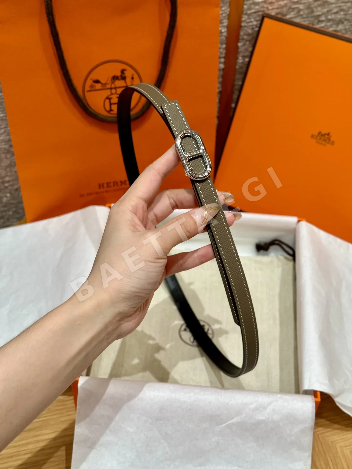 에르메스 셰누 당클 링크 금속 벨트 상세 이미지 2