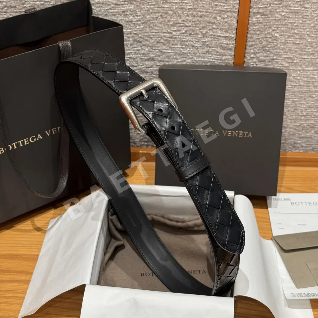 보테가베네타 인트레차토 우븐 소가죽 벨트 상세 이미지 3
