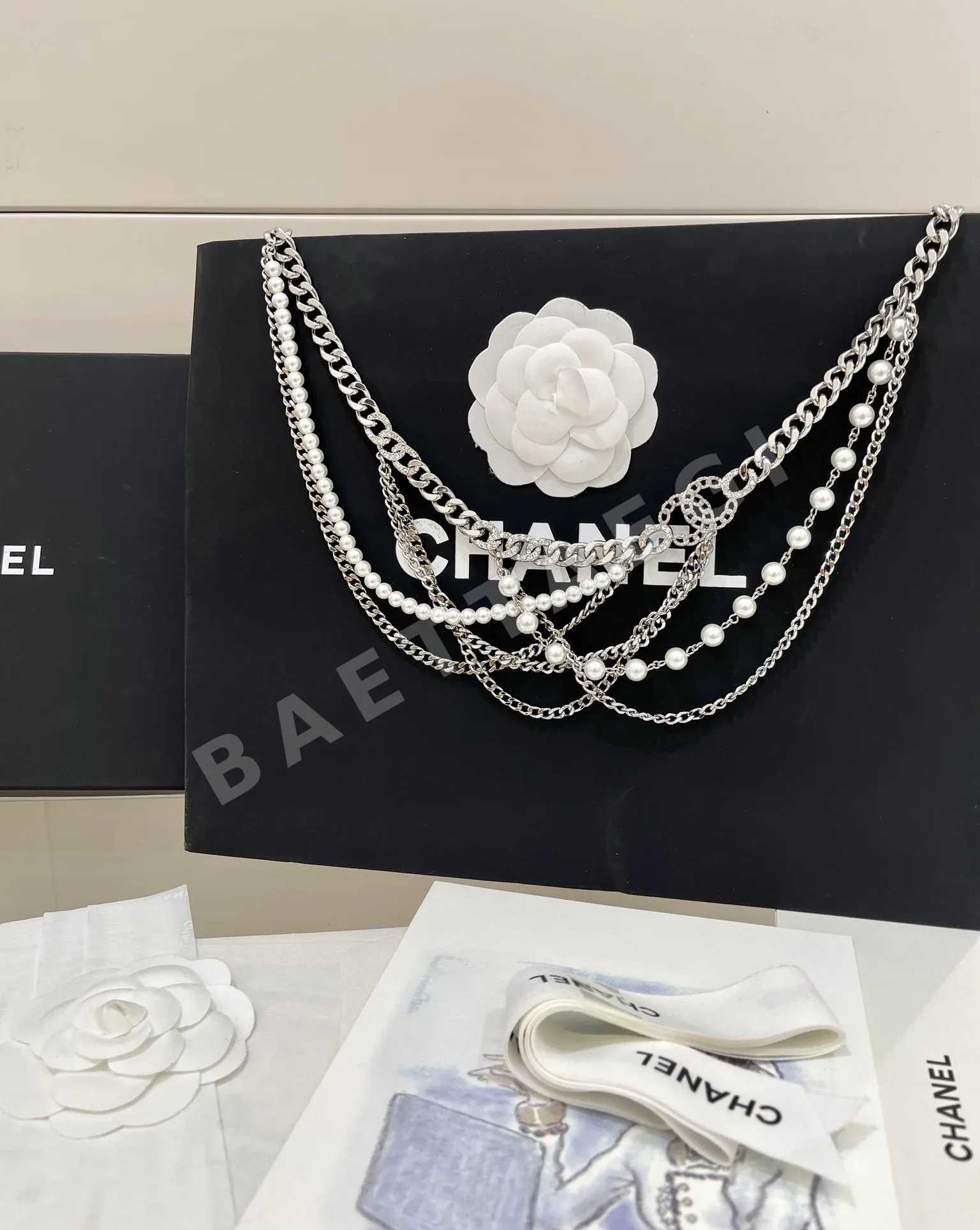 샤넬 진주 장식 벨트 58479