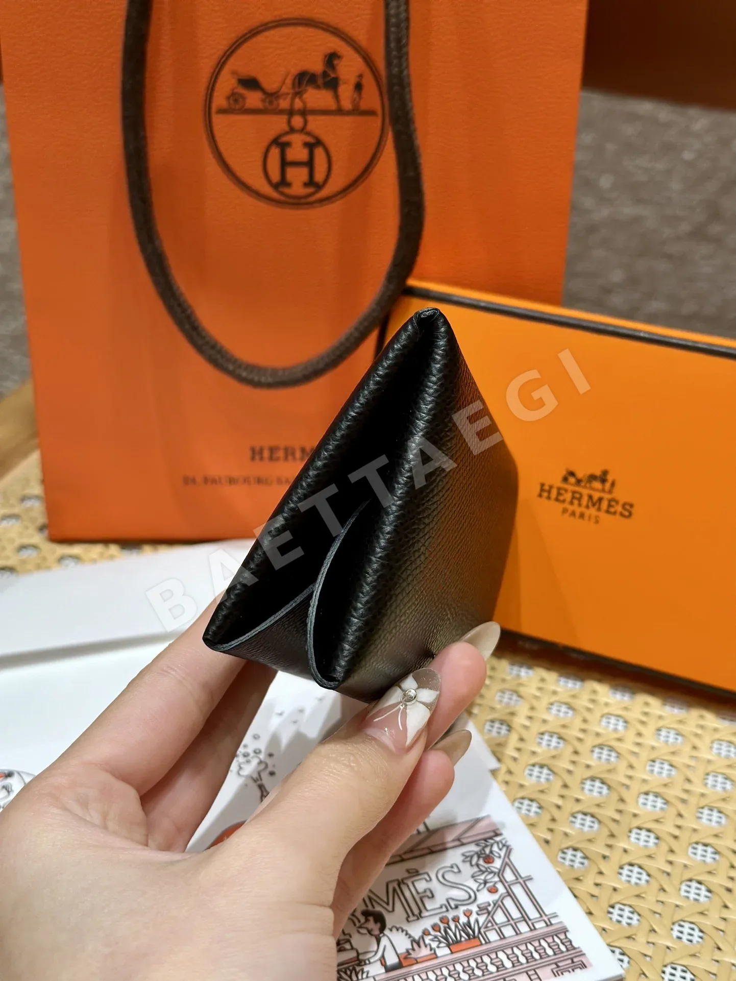 에르메스 프랑스산 엡솜 가죽 동전 지갑 상세 이미지 6