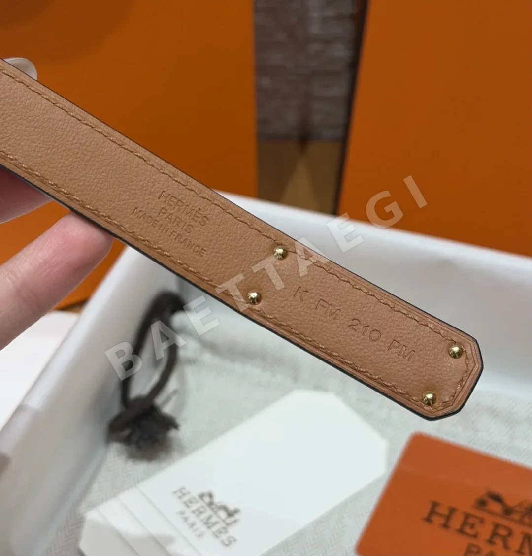 에르메스 켈리 팔라듐 버클 가죽 벨트 상세 이미지 9